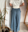 Hourglass blue linen pants