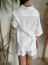 Intruder - White Linen Shorts