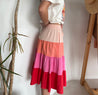 Salty bright - 4 layered pink skirt