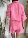 Intruder - Pink Linen Shorts