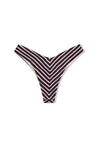 ZULU & ZEPHYR Plum Stripe Tie Triangle Set